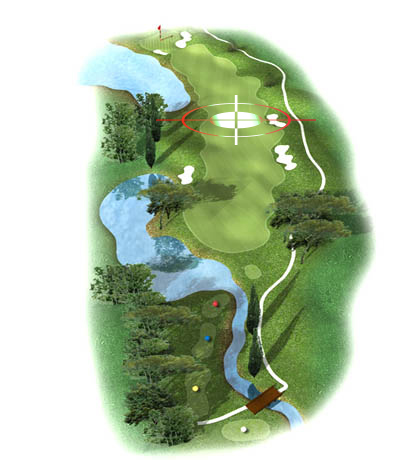 Approche stratégique du golf risquée au bois 3