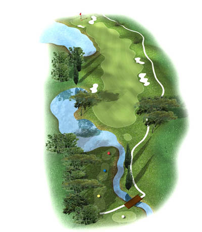 Trou de golf : l'approche stratégique d'un Par 4
