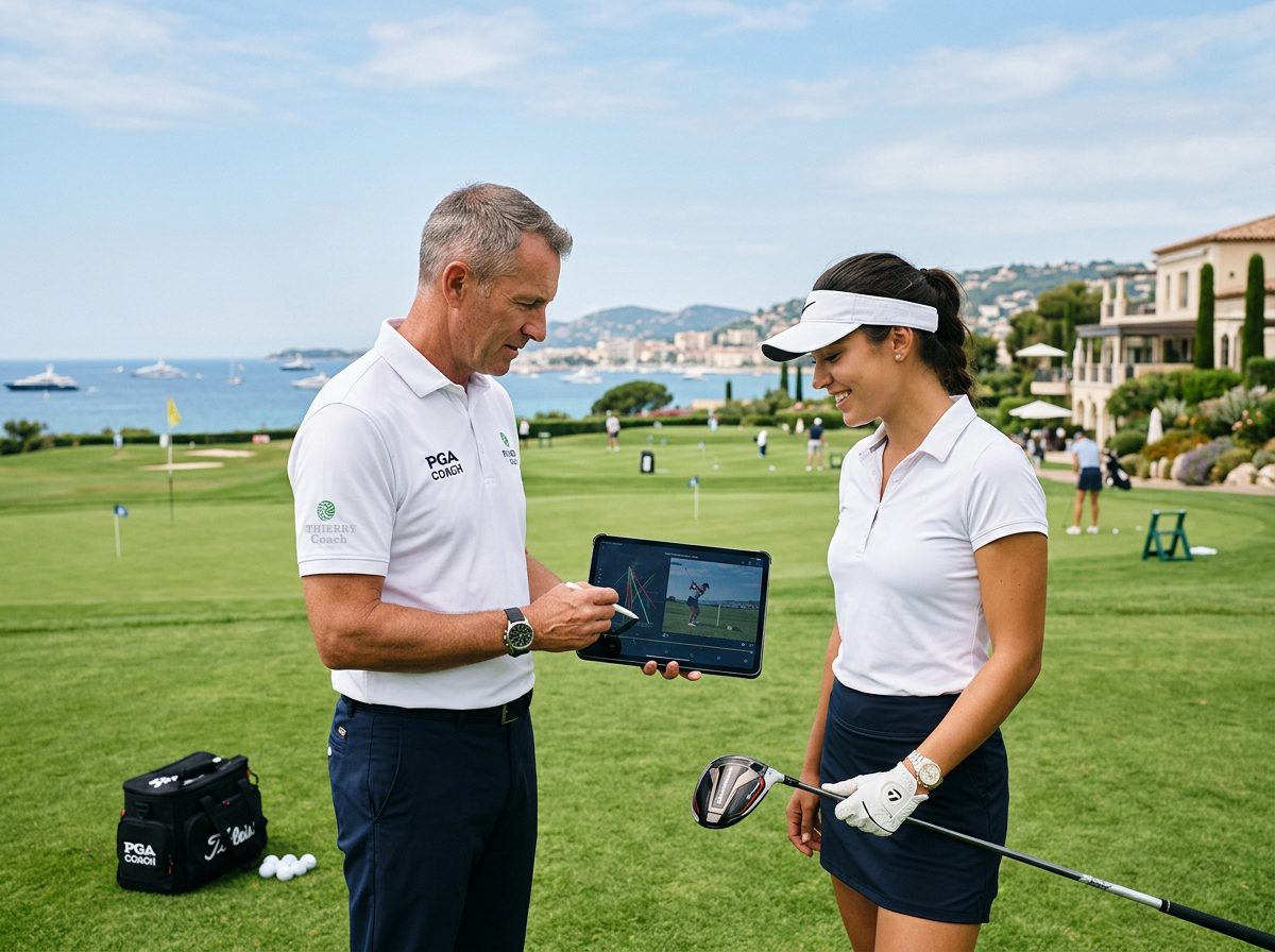 Coaching et analyse vidéo du swing sur la Côte d'Azur