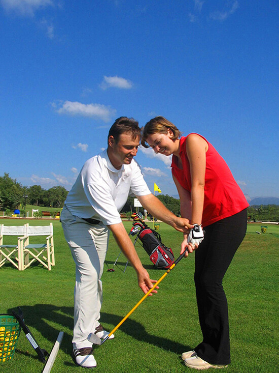 Coaching de golf au practice sur la Côte d'Azur — stage intensif avec Thierry Tronquart